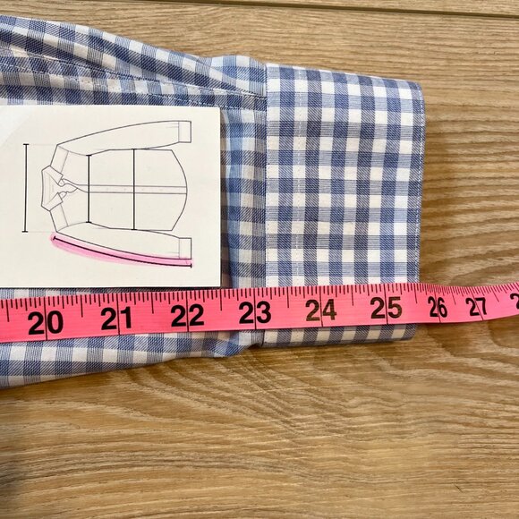 Pronto Uomo Mens Blue Check Button-Down - Non-Iron Luxury (16 - 34/35) - Picture 7 of 9